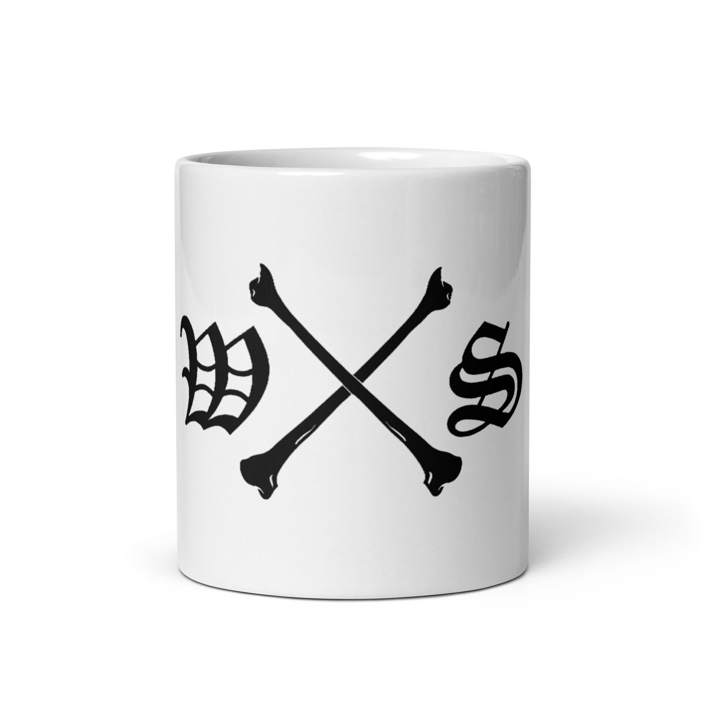 White glossy mug