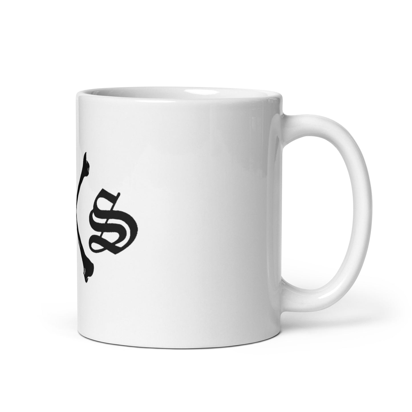 White glossy mug